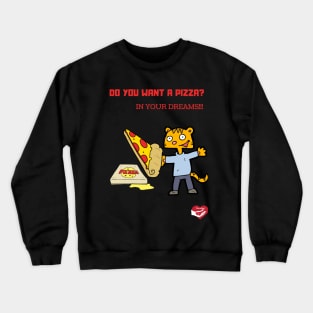 Pizza Cat Addicted Crewneck Sweatshirt